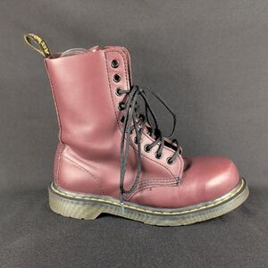 Dr. Martens 1919 Steel Toe Boots Cherry Red | US M 6 W 7 EU 38